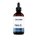 Bottle of Cellcore Biopharmaceuticals Para 3 dietary supplement on a white background