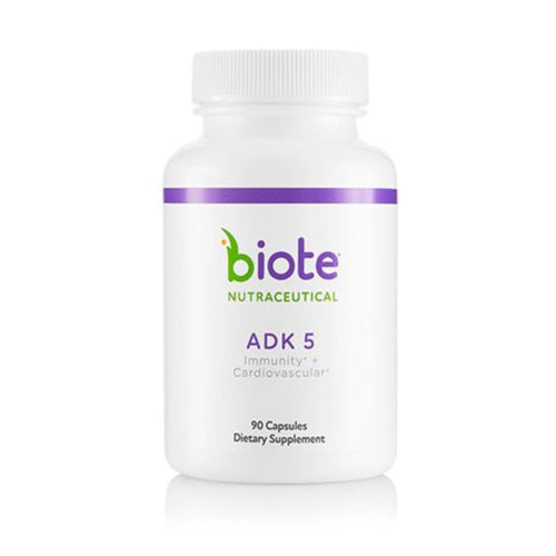Biote Nutraceutical ADK 5 dietary supplement bottle on a white background