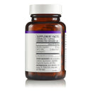 Brown supplement bottle with label on a white background