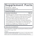Supplement facts label for a proprietary herbal blend capsule