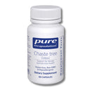 Bottle of Pure Encapsulations Chaste tree Vitex dietary supplement on a white background