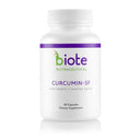 Supplement bottle labeled 'Biote Nutraceutical Curcumin-SF' on a white background