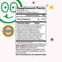 Supplement facts label with proprietary blend ingredients on a white background