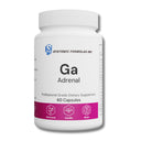 Supplement bottle labeled 'Ga Adrenal' by Systemic Formulas Inc on a white background