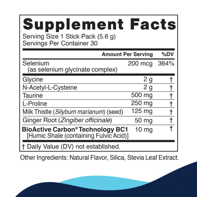 Supplement facts label with detailed nutritional information on a white background