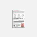 Supplement label with text and icons on a white background