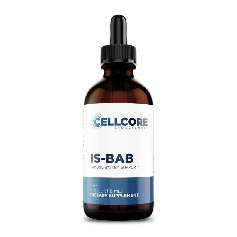 Brown glass bottle with dropper labeled 'Cellcore' on a white background