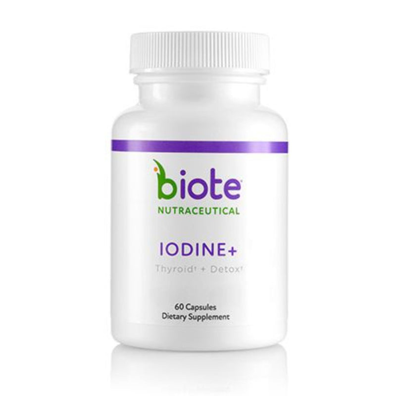 Biote Nutraceutical iodine supplement bottle on a white background