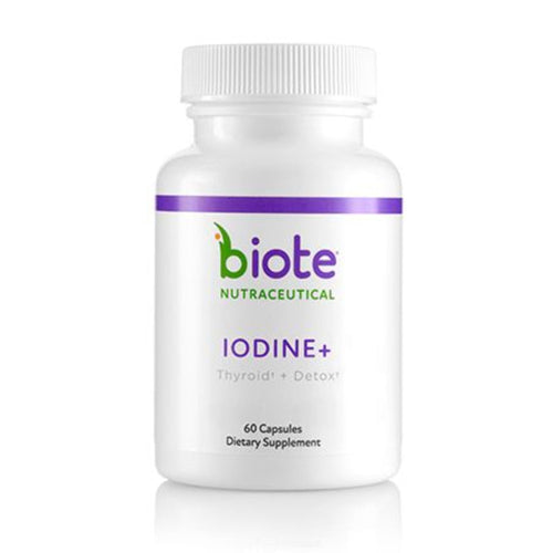 Biote Nutraceutical iodine supplement bottle on a white background