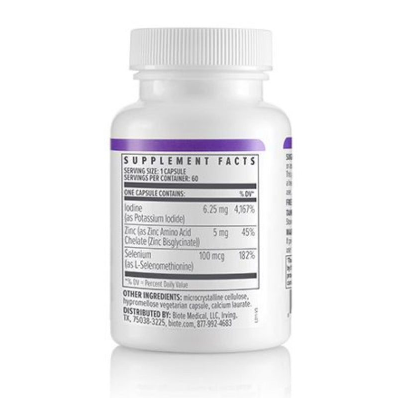 Supplement bottle with label on a white background