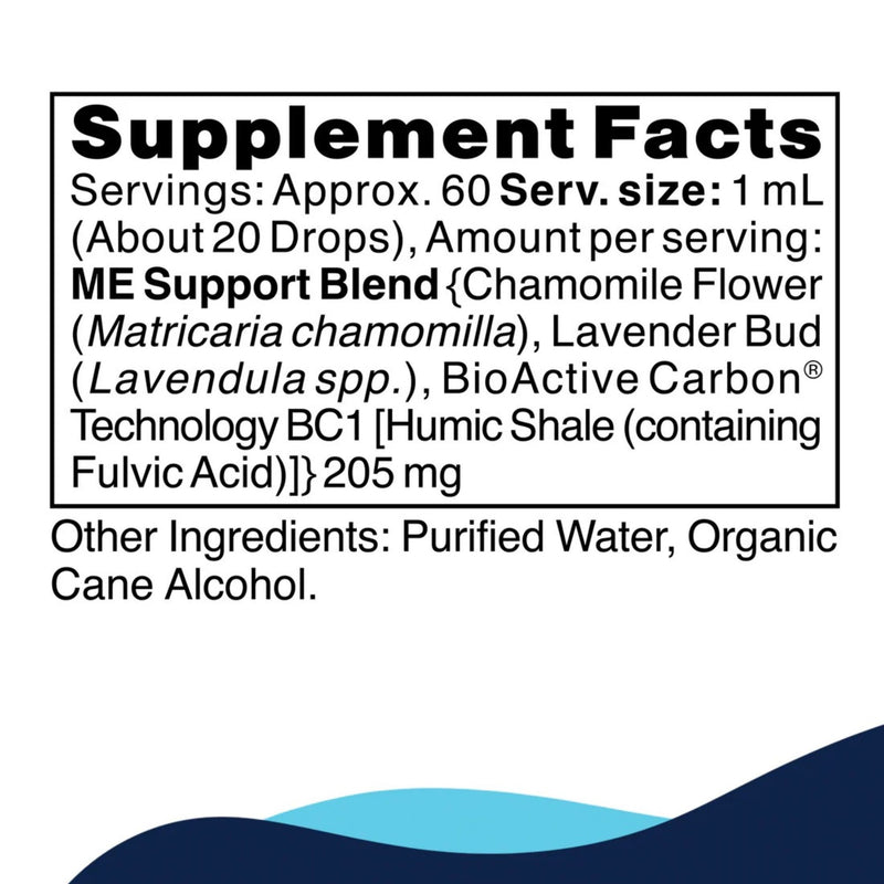 Supplement facts label with detailed information on ingredients and serving size.