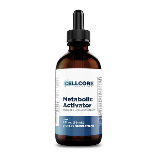 Bottle of CellCore Metabolic Activator on a white background