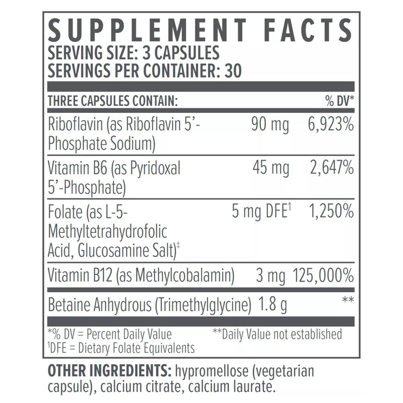Supplement facts label with detailed nutritional information on a white background