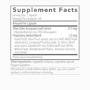 supplement facts label on a white background