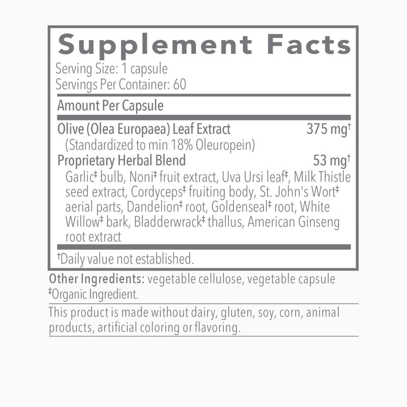 supplement facts label on a white background