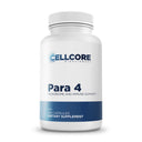 Supplement bottle labeled 'Para 4' by Cellcore Biosciences on a white background