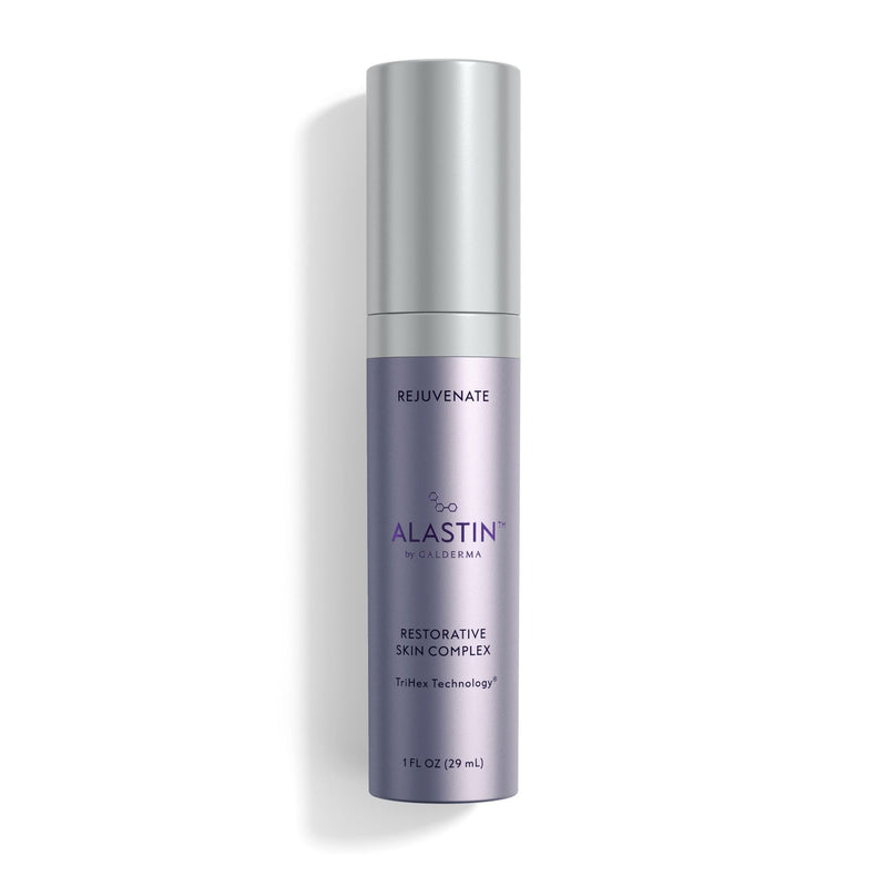 Alastin Restorative Skin Complex product tube on a while background