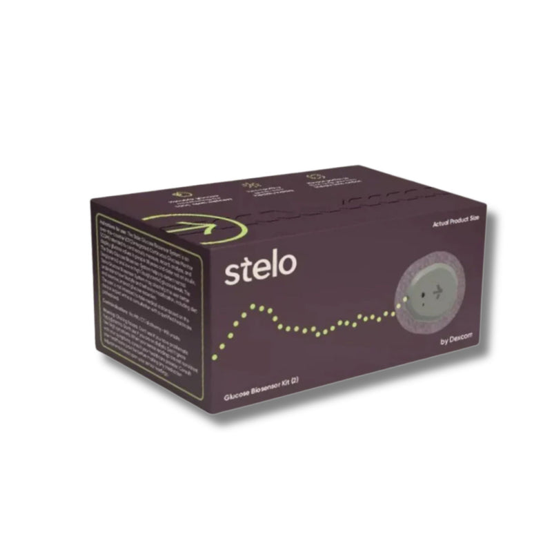 Stelo product packaging on a white background