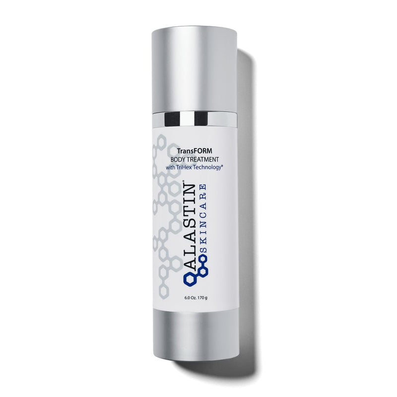 Alastin TransFORM Body Treatment product tube on a while background