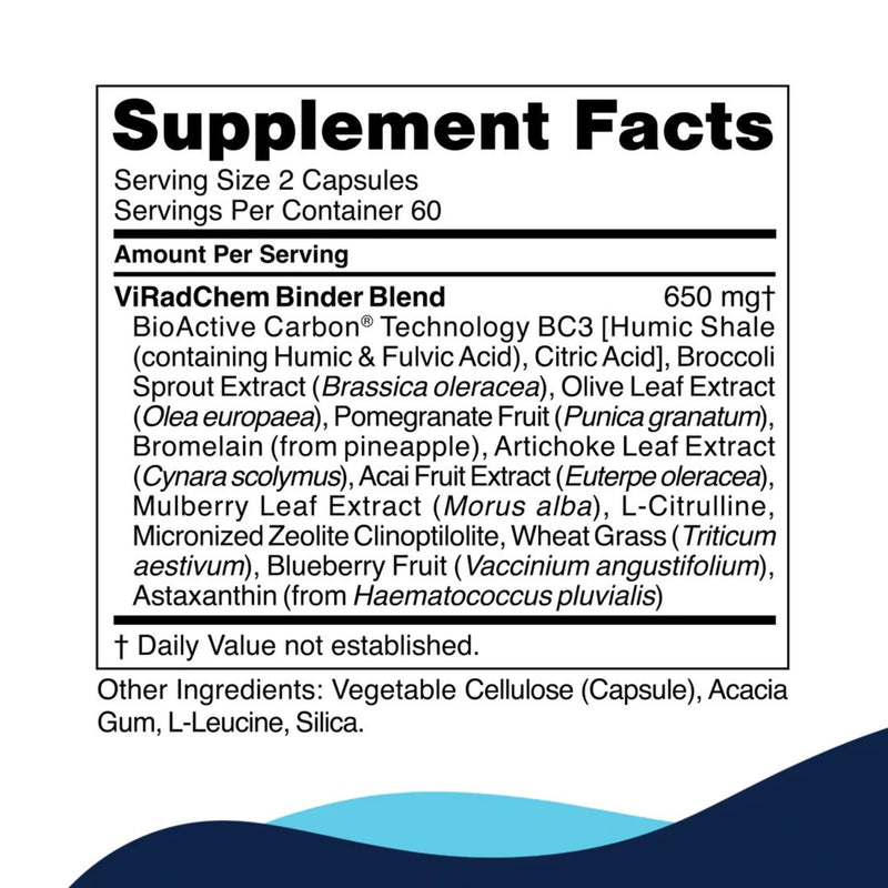 Supplement facts label with detailed ingredient list on a white background