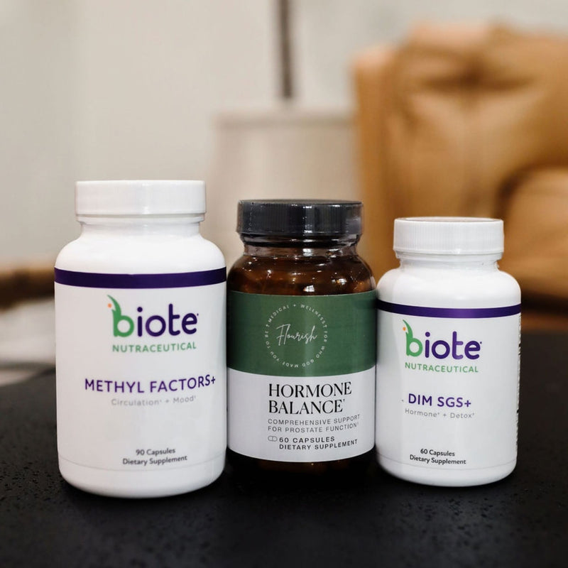 three supplement bottles